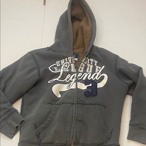 Place Gray Legend Hoodie with Sherpa Lining